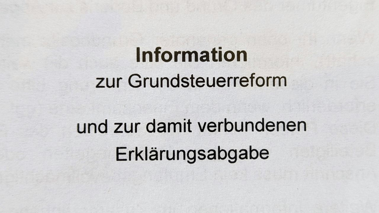 Anschreiben neue Grundsteuer durch Finanzbehörde